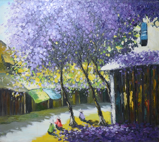 Tranh Sơn Dầu Góc Phố